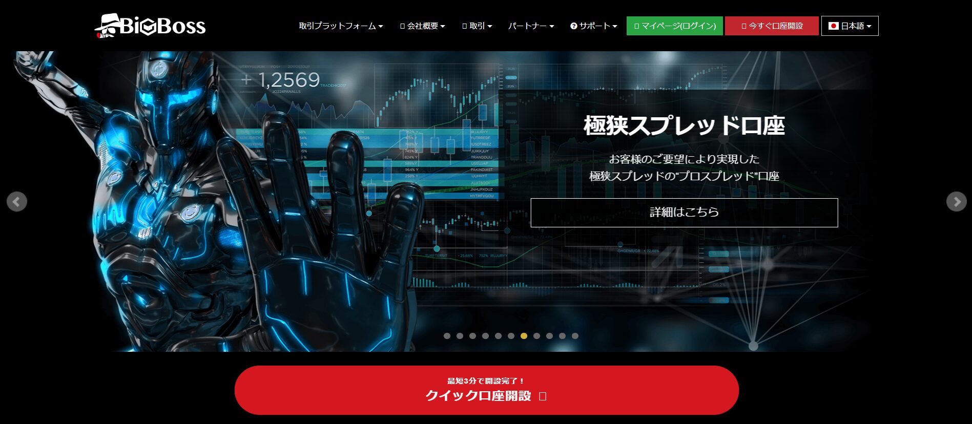 BigBoss 極狭スプレッド口座