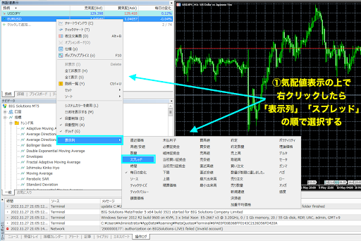 気配値に表示される情報を追加する方法