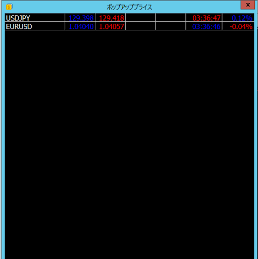 気配値ポップアップの表示方法