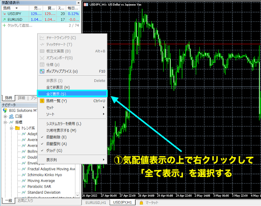全ての通貨ペアを一括で追加する方法