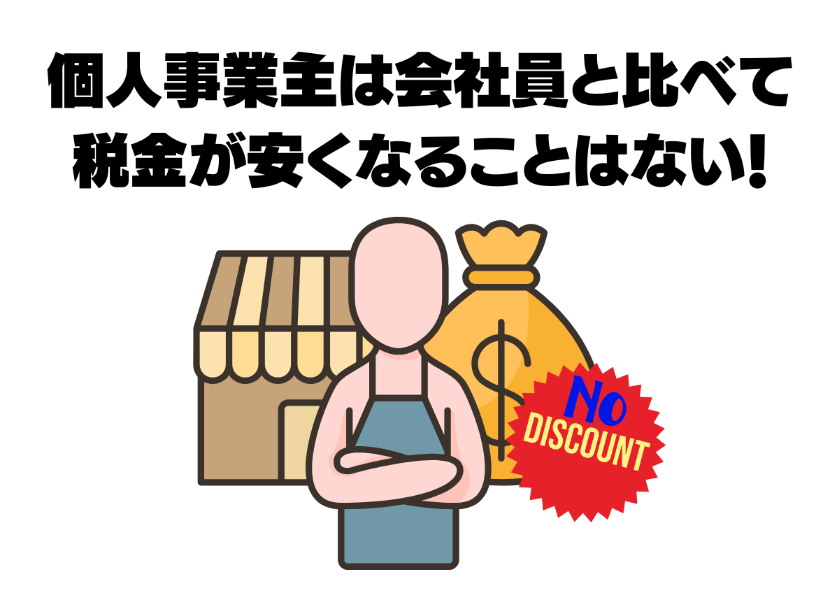 個人事業主は税金が安くなることはない