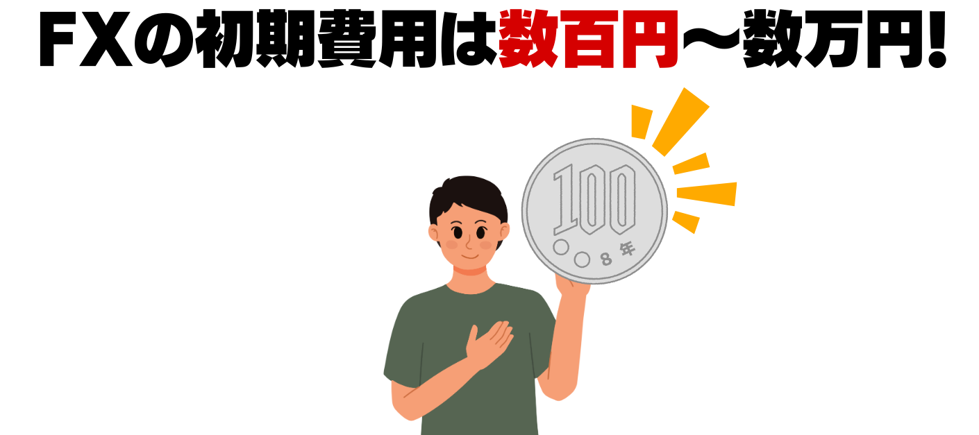 FXの初期費用は数百円~数万円
