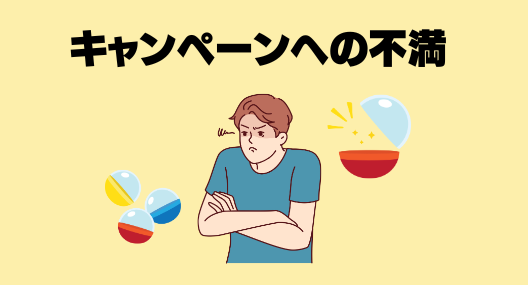 キャンペーンへの不満