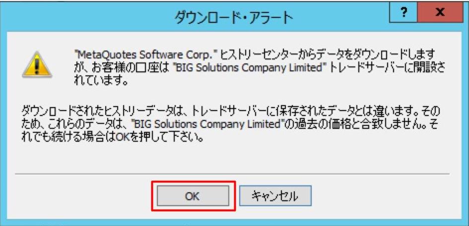 ヒストリカルデータをダウンロードしたい通貨ペアと時間足を選ぶ