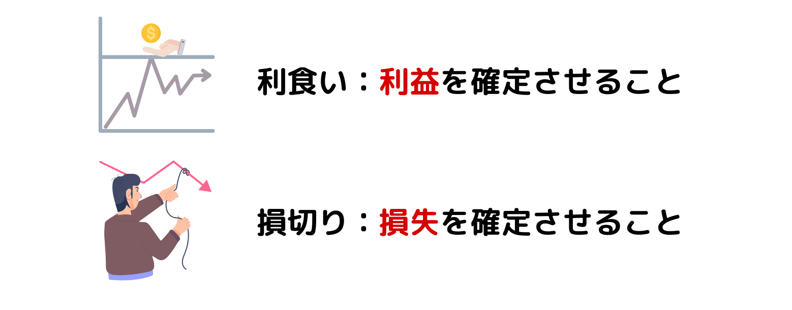 利食いと損切りの違い