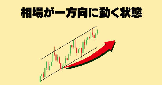 トレンドとは、相場が一方向に動く状態