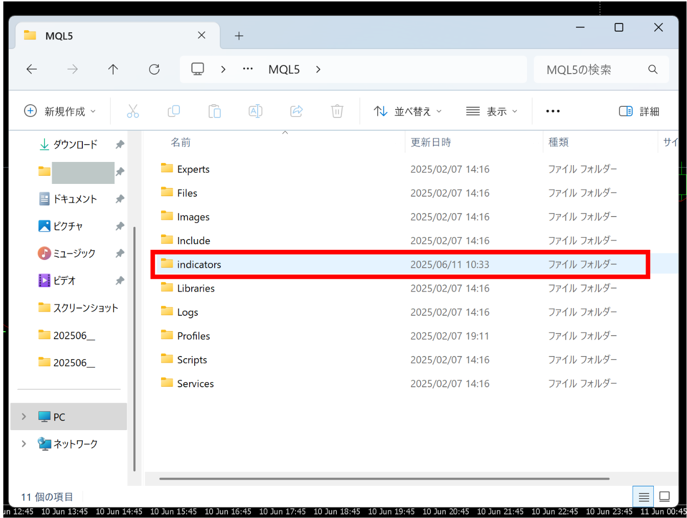 mtインジケーターインスト―ル4