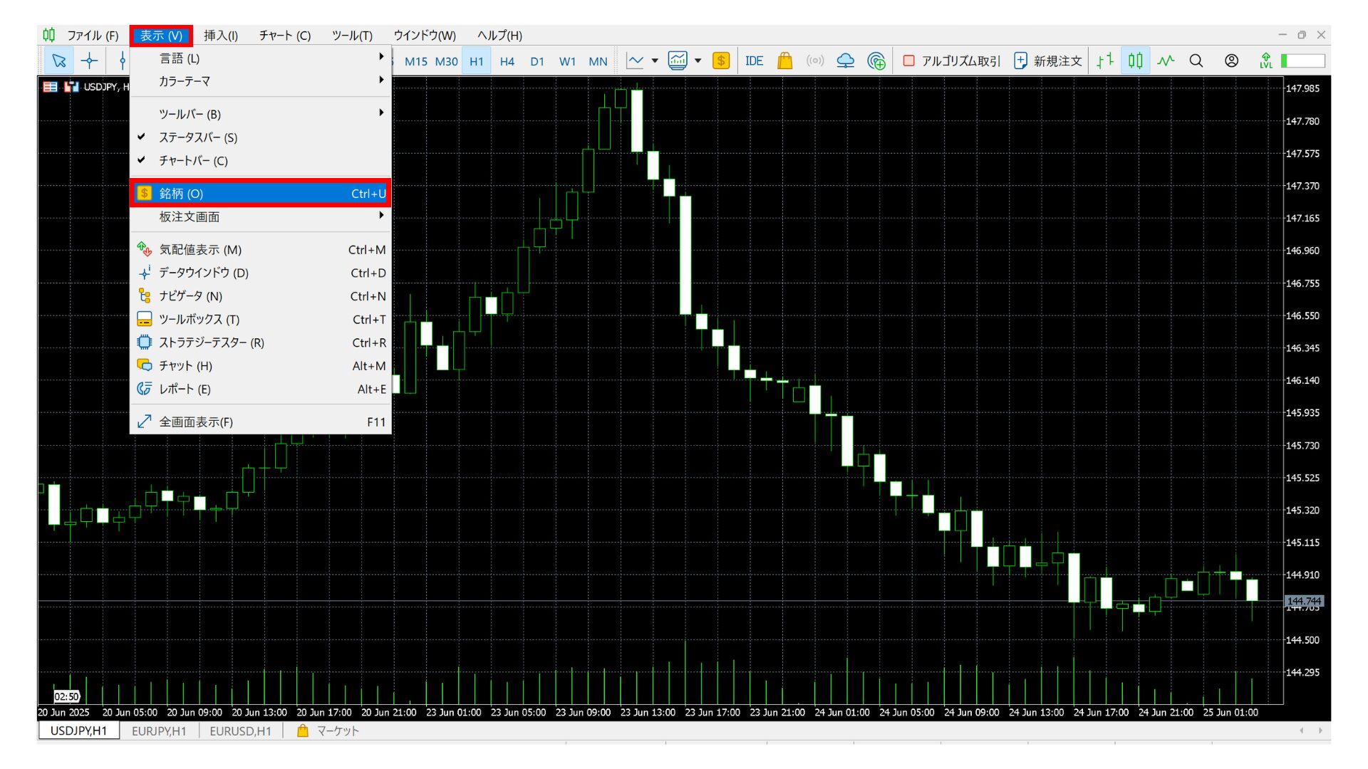 MT5通貨ペア取引条件1