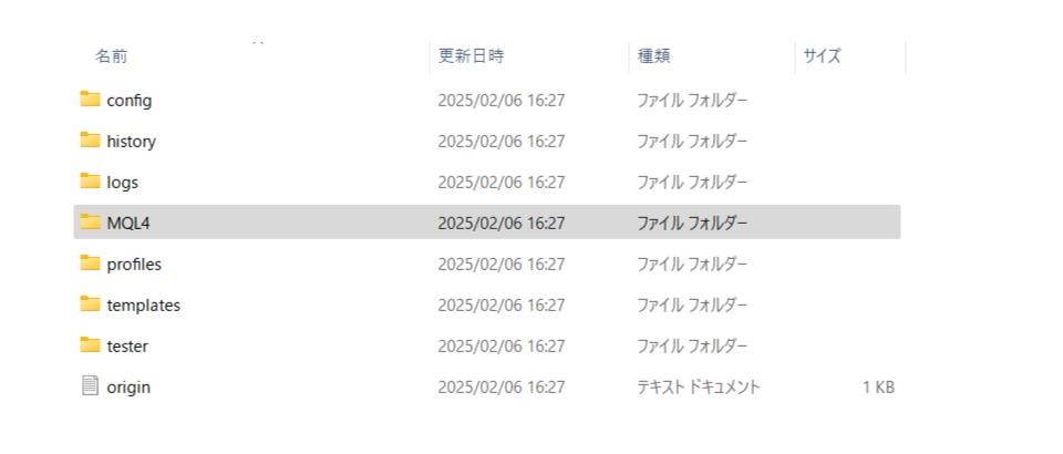MT4,MT5でサイコロジカルラインを使う方法②フォルダを選択し開く