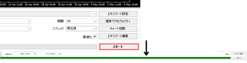 バックテスト稼働