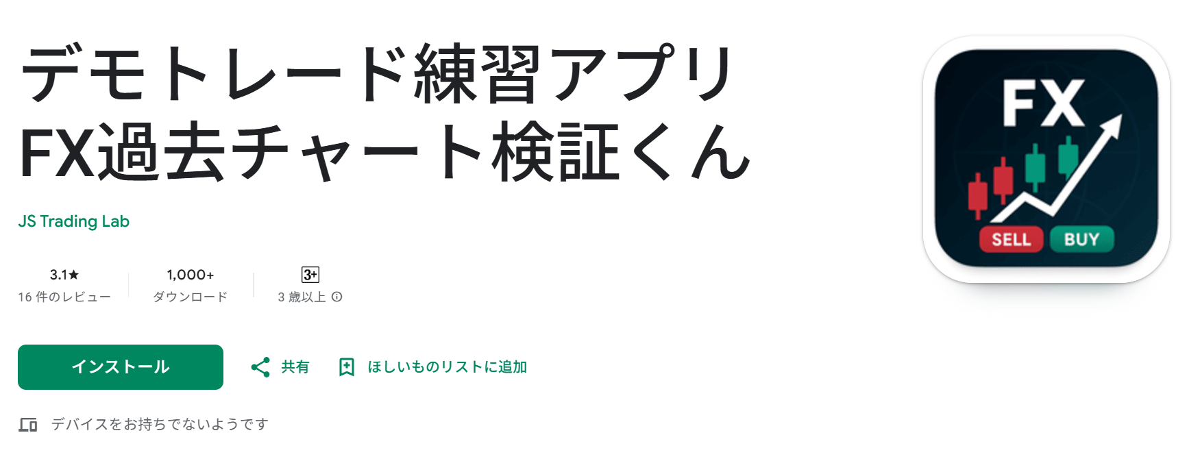FX過去チャート検証くん（Android向け）