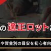 FXの適正ロットとは？
