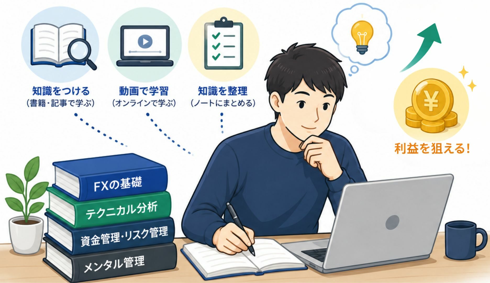 FXは独学でも利益を狙える