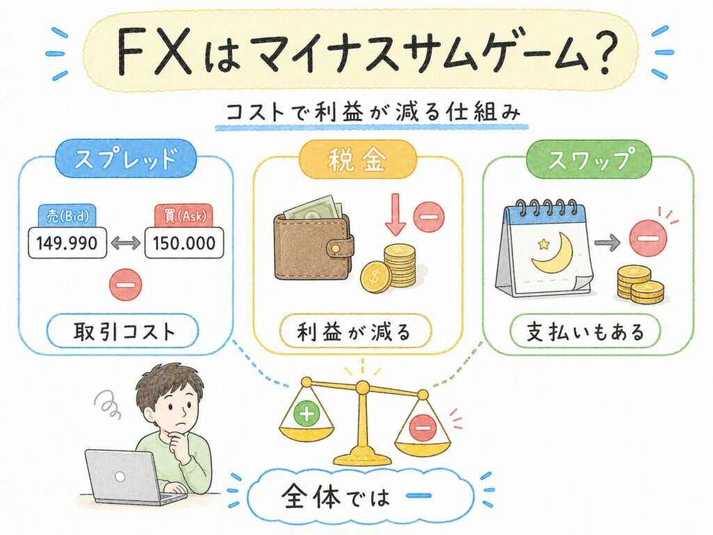 FXは実際にはマイナスサムゲームに近いといわれる理由