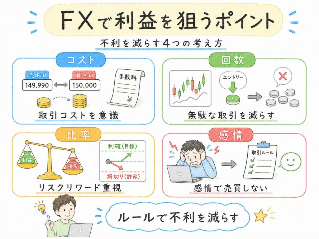 マイナスサムゲームのFXで利益を狙うためのポイント