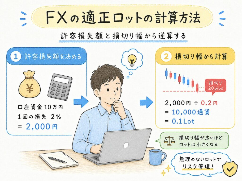 FXの適正ロットの計算方法