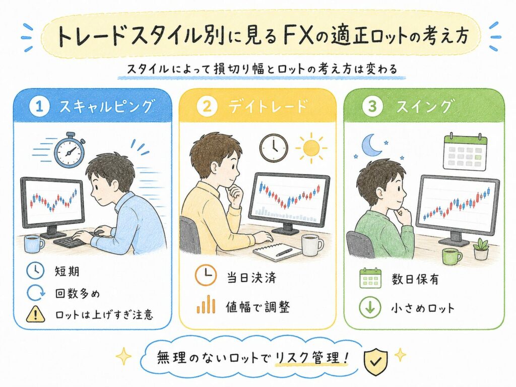 トレードスタイル別に見るFXの適正ロットの考え方