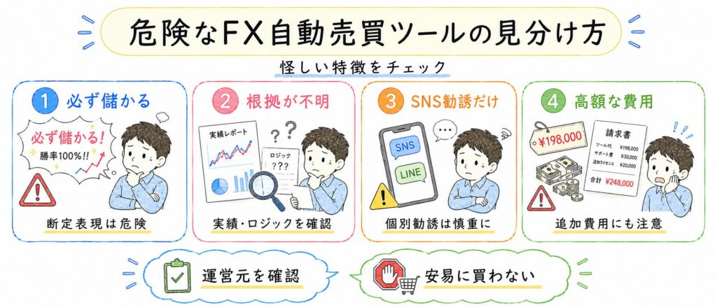 危険なFX自動売買ツールの見分け方
