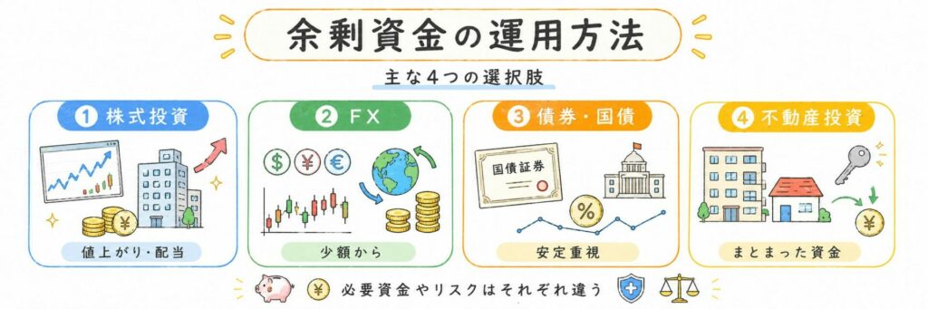 余剰資金の運用方法