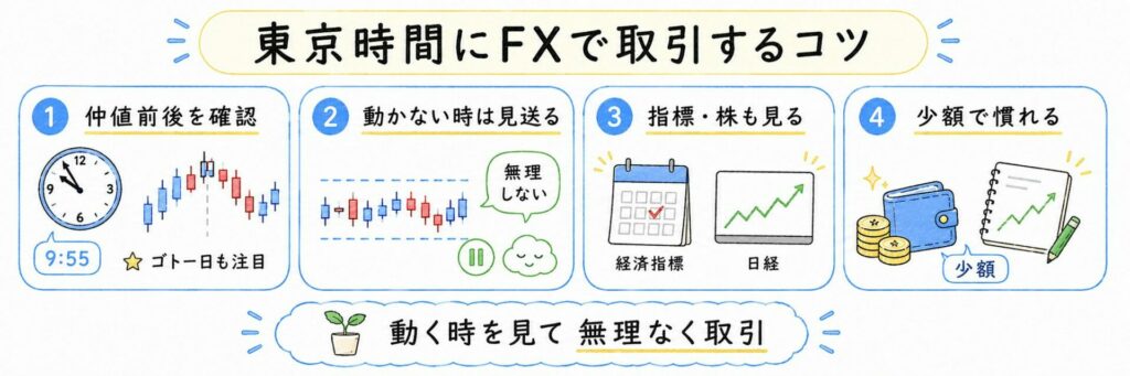 東京時間にFXで取引するコツ