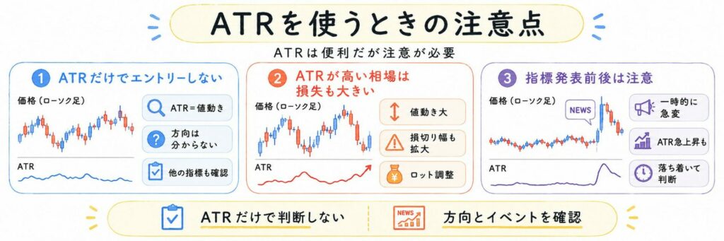 ATRを使うときの注意点