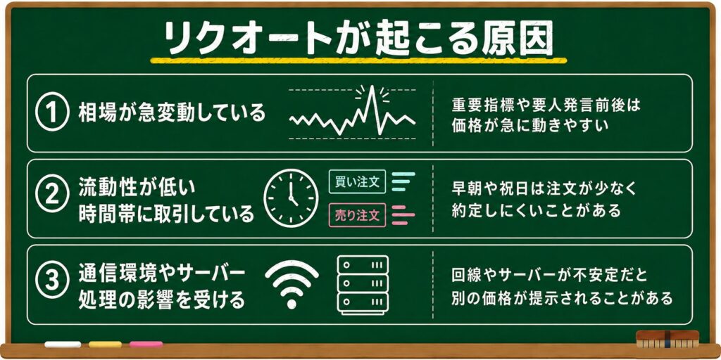 リクオートが起こる原因