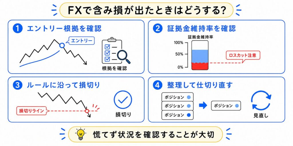 FXで含み損が出たときはどうする？