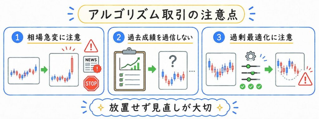 FXのアルゴリズム取引を使うときの注意点