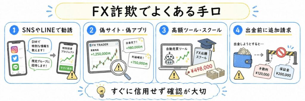 FX詐欺でよくある手口