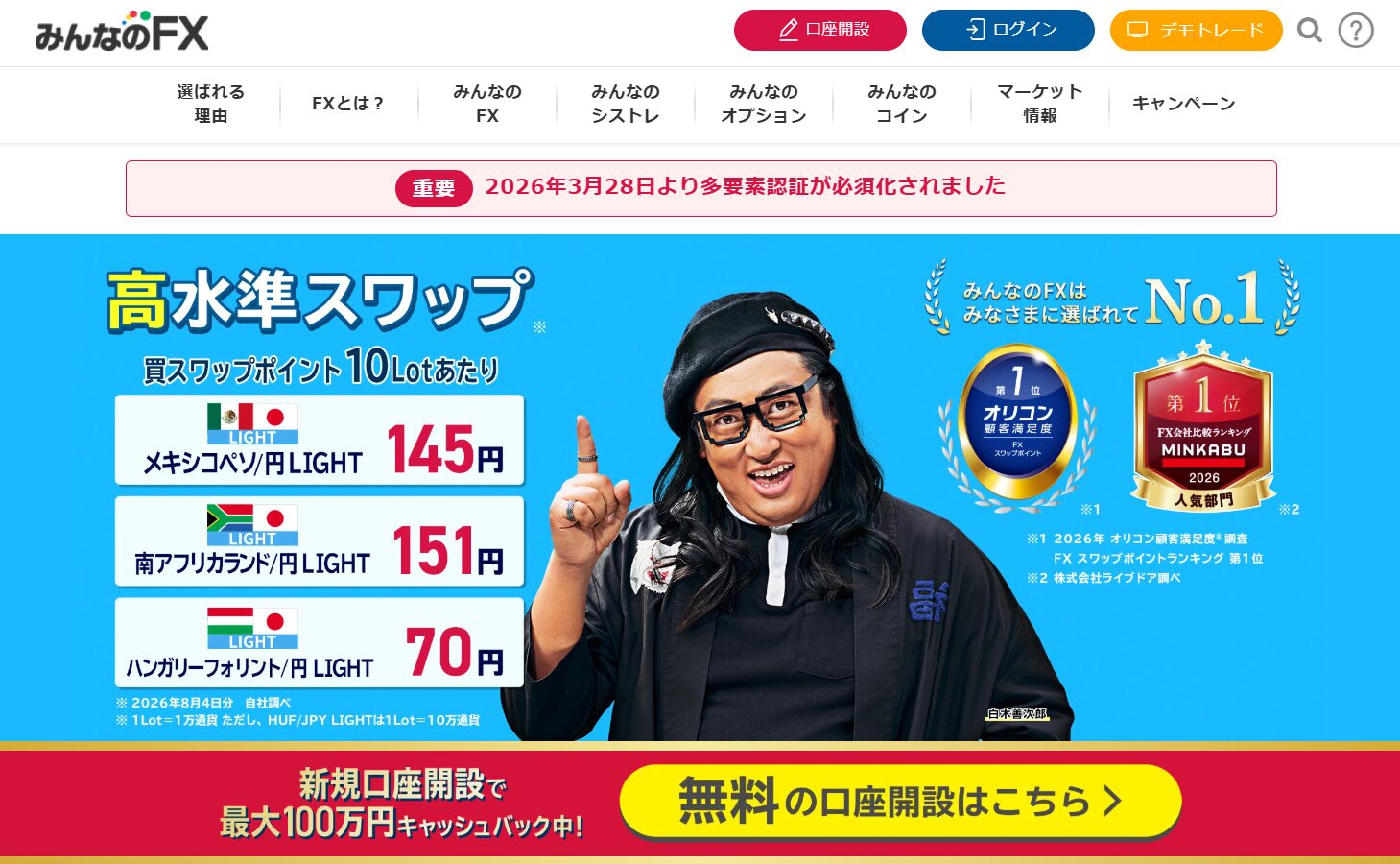 みんなのFXデモトレード