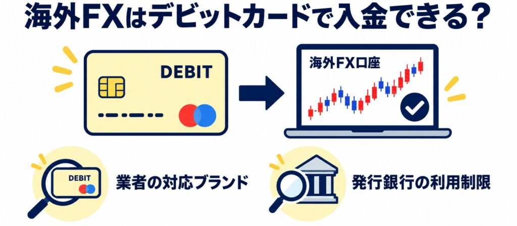 海外FXはデビットカードで入金できる？