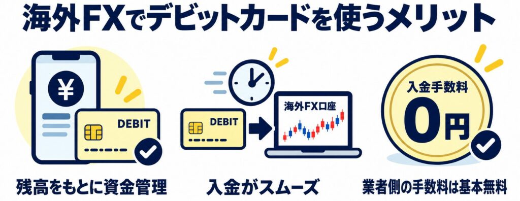 海外FXでデビットカードを使うメリット