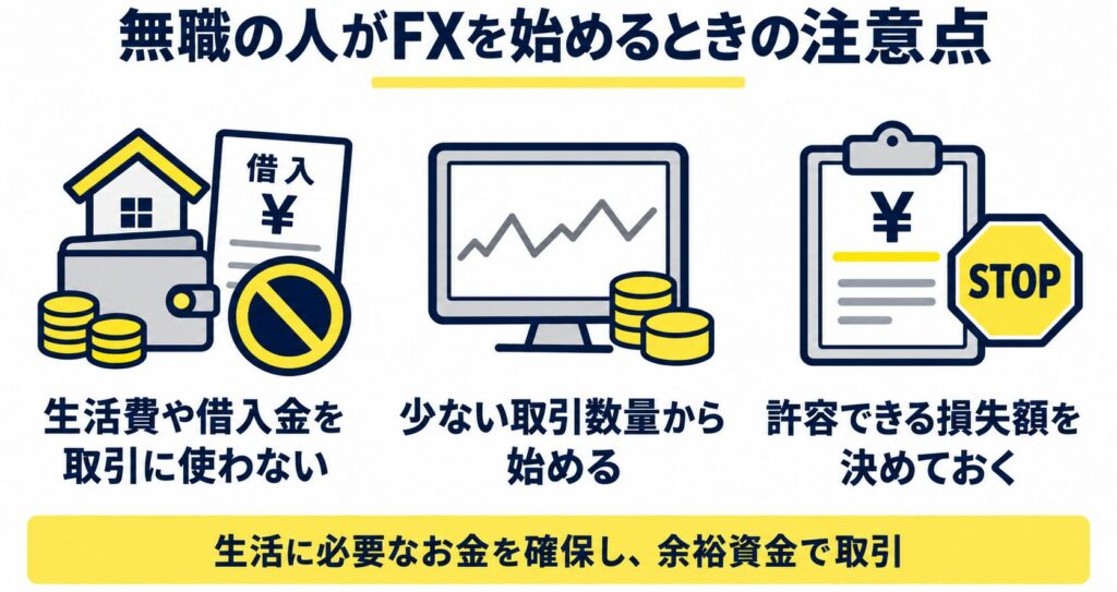 無職の人がFXを始めるときの注意点