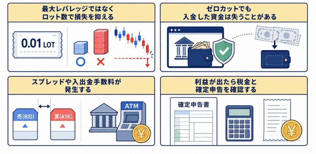 海外FX初心者が取引前に確認したい注意点