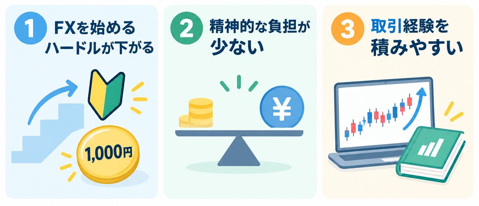 FXを1000円から始めるメリット