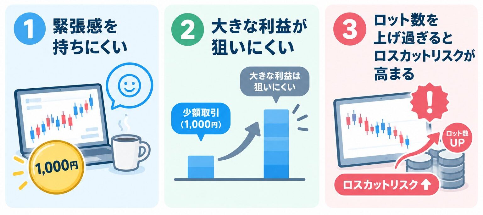 FXを1000円から始めるデメリット