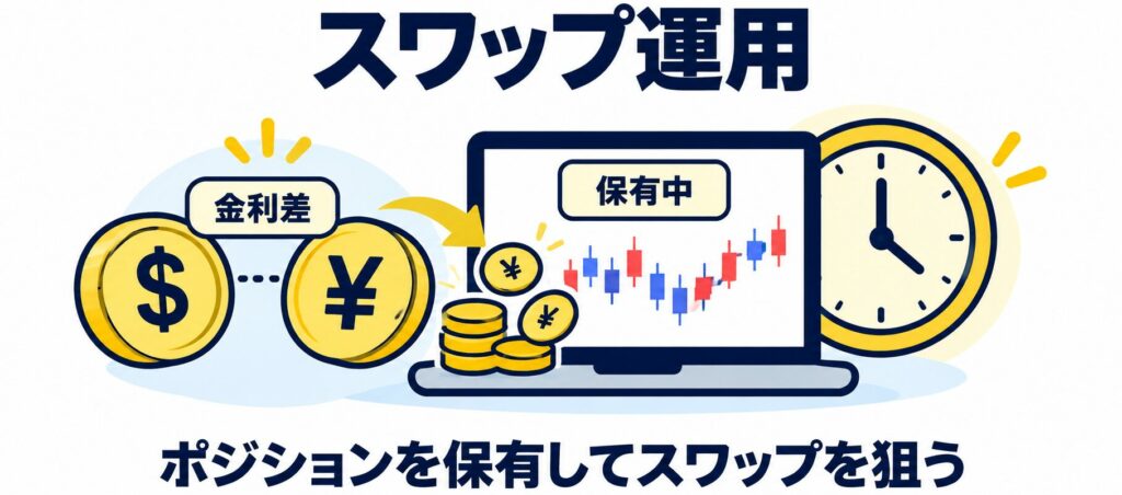 スワップ運用｜金利差による収益を狙って保有する