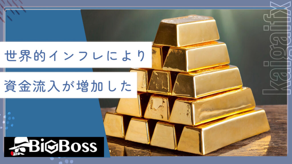 世界的なインフレにより資金流入が増加した
