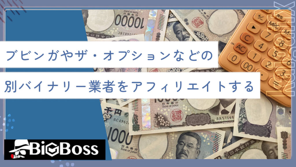 ブビンガやザ・オプションなどの別バイナリー業者をアフィリエイトする