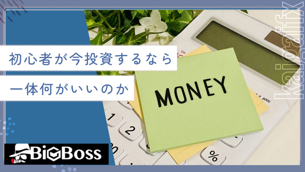 初心者が今投資するなら一体何がいいのか