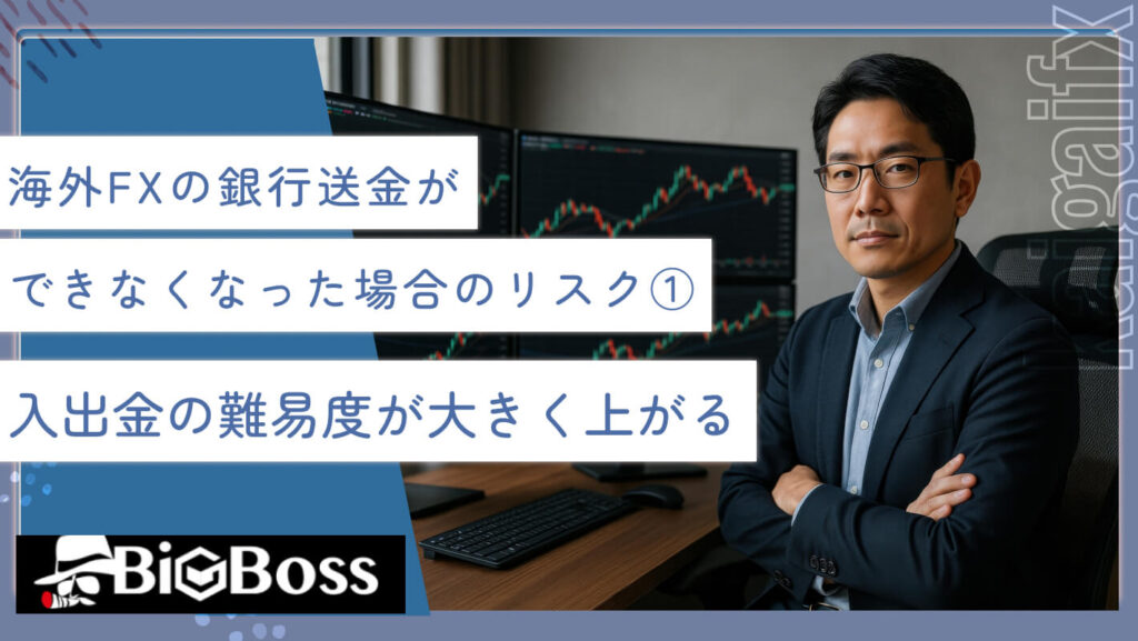 海外FXの銀行送金ができなくなった場合のリスク①入出金の難易度が大きく上がる