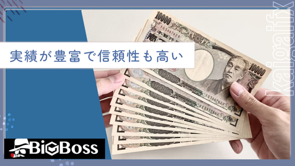 実績が豊富で信頼性も高い