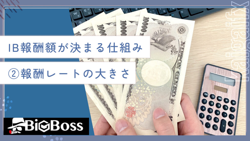 IB報酬額が決まる仕組み②報酬レートの大きさ