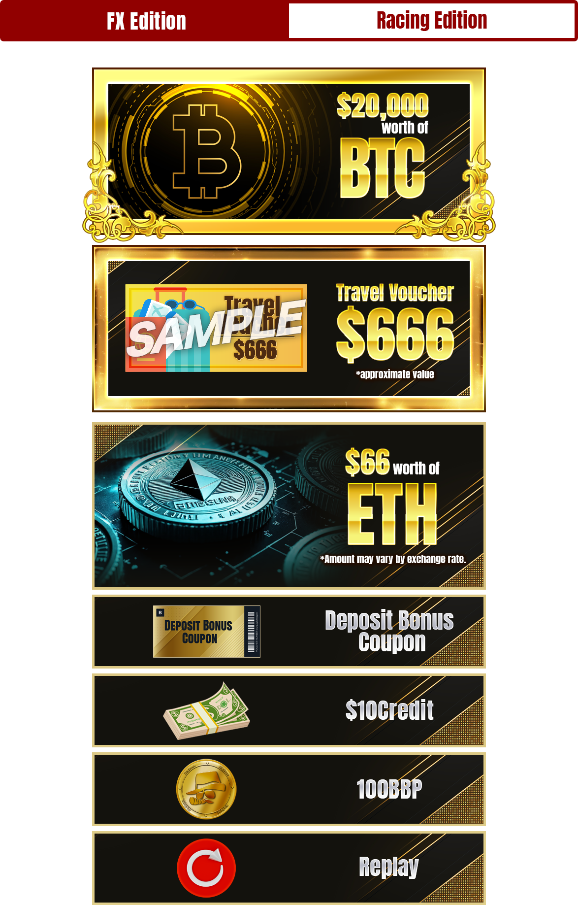 ep2FX Edition Prize Lineup