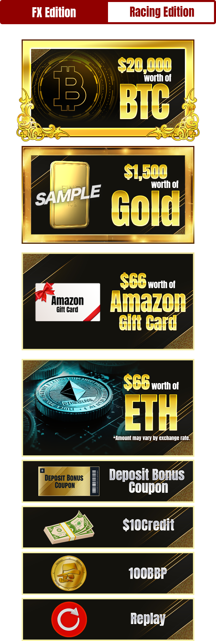 ep3 FX edition prize lineup