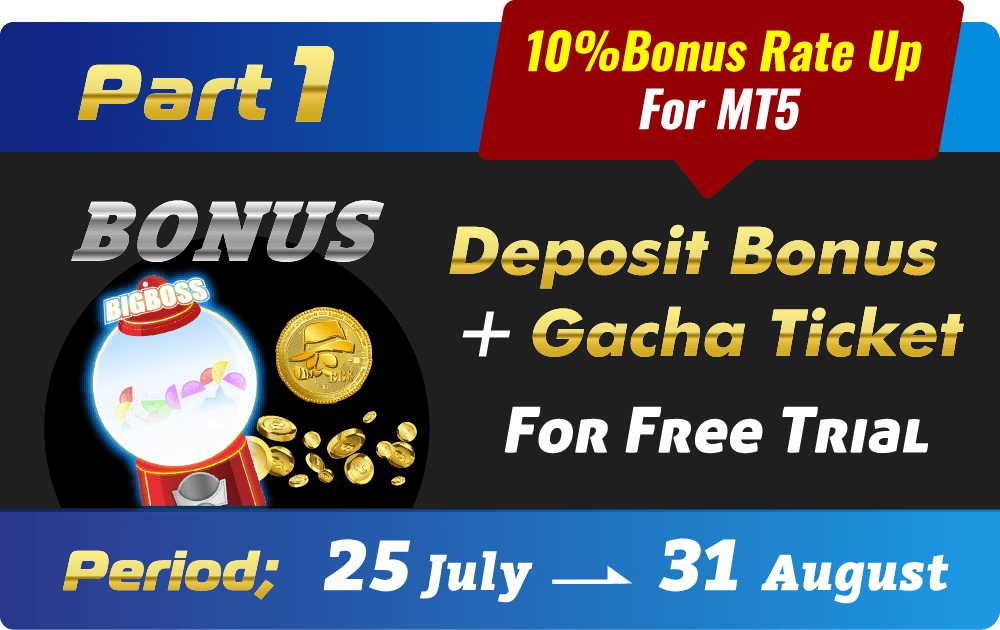 10%Bonus Rate Up 
                  For MT5