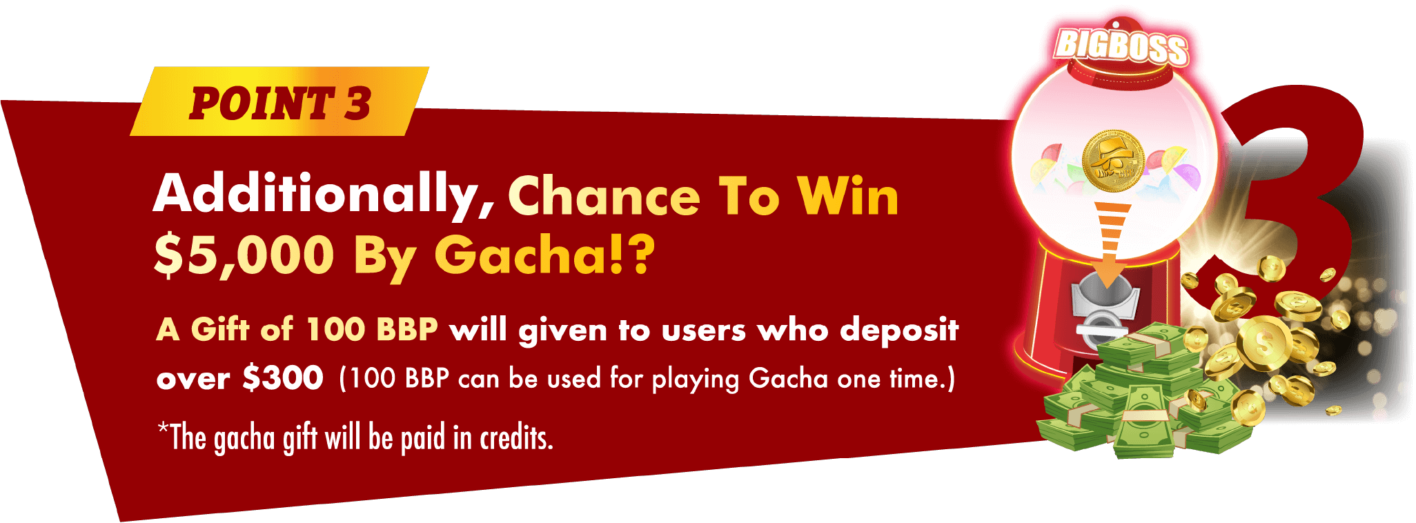 Additionally,Chance To Win $5,000 By Gacha!?