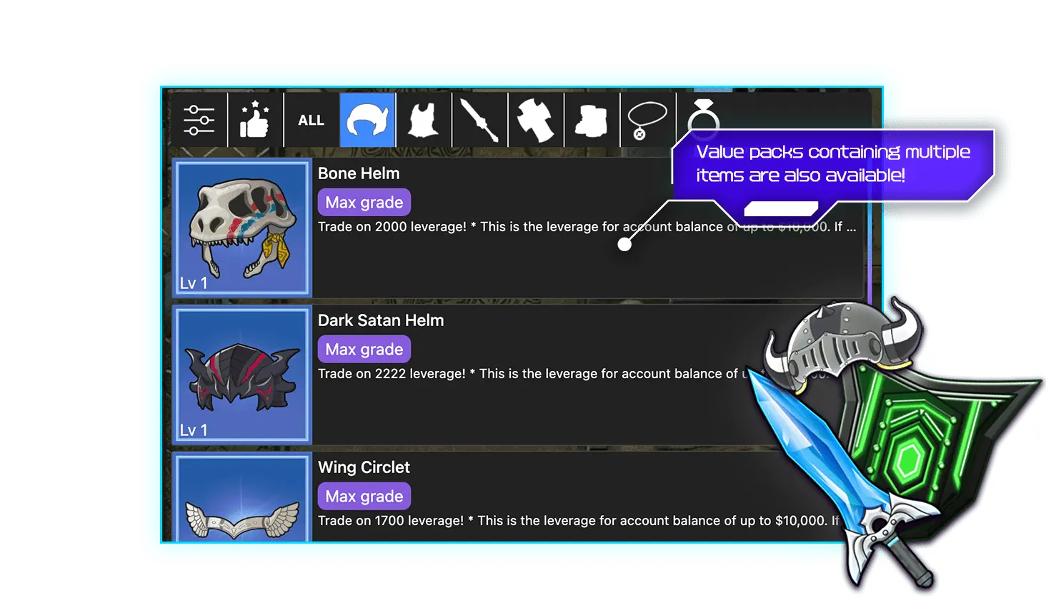Shop screen