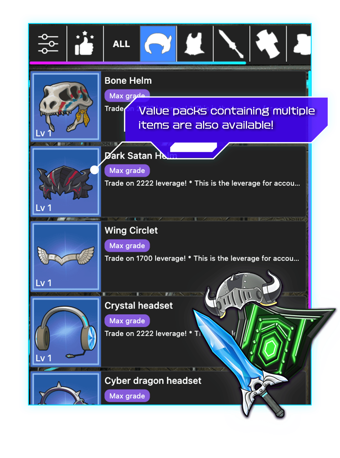 Shop screen