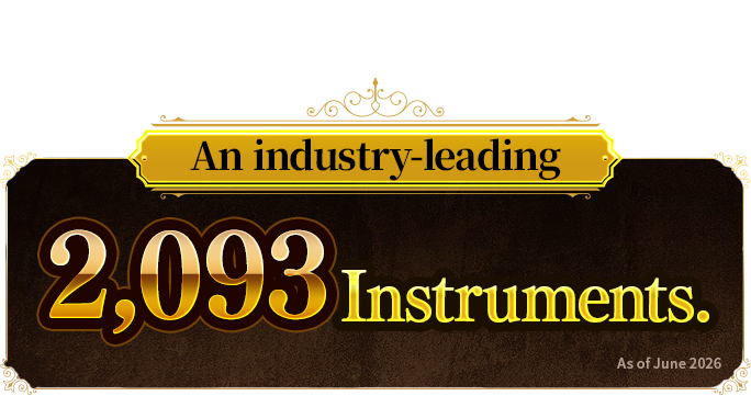 An industry-leading 2,093 Instruments.